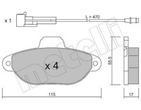 Metelli Bremsbelagsatz, Scheibenbremse 22-0159-0 Passend FüR Fiat Lancia