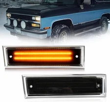 Smoked For Chevy GMC K10 C10 C20 C30 Suburban C/K 81-1991 LED Side Marker Lights