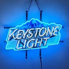 Keystone Light Mountain Beer Neon Sign 24"x20" With HD Vivid Printing Technology