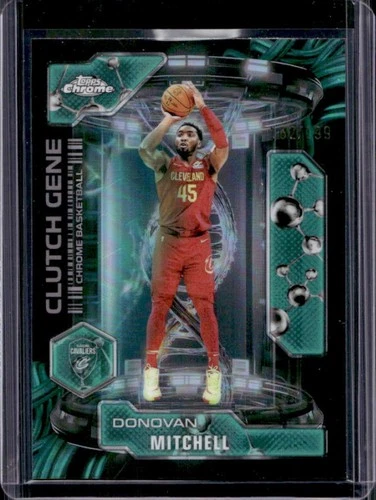 2025 Topps Chrome Donovan Mitchell Refractors Aqua (RAW)
