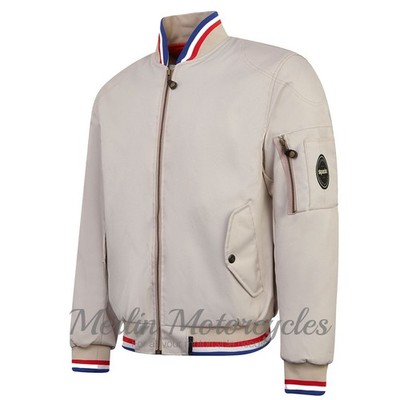 Spada Air Force One CE Motorrad wasserdichte Jacke Bomberjacke - Royale Ivory