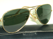 1970's 52 14 SMALLEST VINTAGE B L RAY BAN GEP G15 UV AVIATOR SUNGLASSES