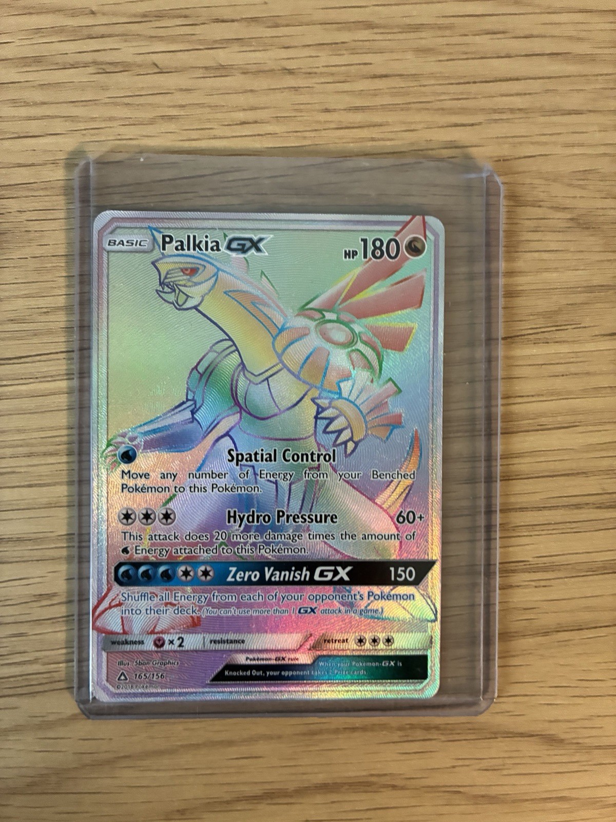 Pokemon Palkia GX Full Art Secret Rare 165/156 Ultra Prism NM⁠