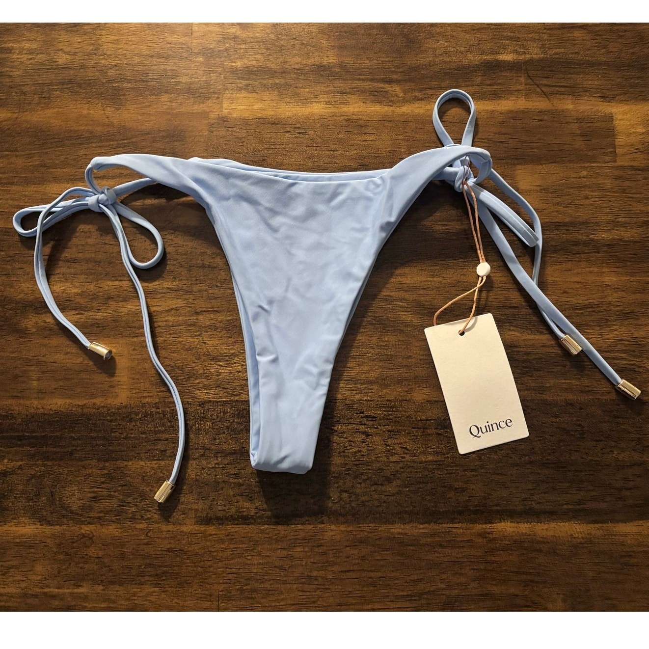 Quince Women’s Medium Bikini Bottom Bathing Suit String Side Tie Cheeky