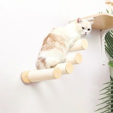 Cat Climbing Shelves Climbing Stairs 4 Step Stable Indoor Cat Furniture Wood Pet