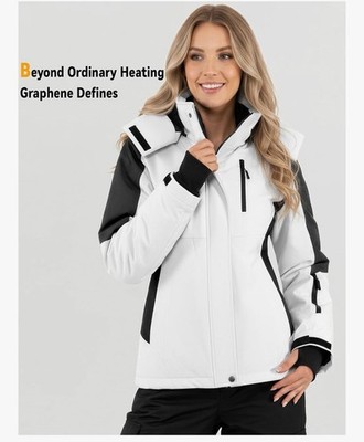 Wulcea Graphene Women s Heated Jacket- WHITE. S.