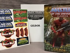 2014 He-Man Masters of Universe Classics GELDOR MOTU Mattel Figure W  Stickers