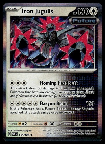 Pokemon Iron Jugulis Holofoil Paradox Rift - 158/182 NM