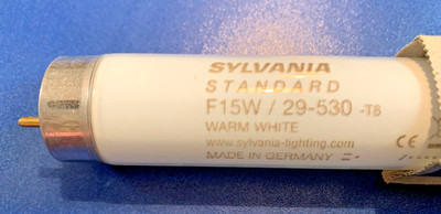 SYLVANIA F15W/29-530  Leuchtstofflampe   438 x 26mm WARM WHITE MADE IN GERMANY !