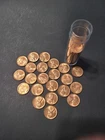 1942-D Lincoln Wheat Penny Cent - BU Roll With Strike Through Error.