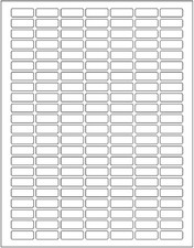 Small Sticky Labels White Rectangular Labels 1" x 0.375  Bonus Color Labels