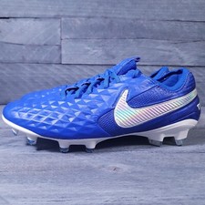 NIKE Tiempo Legend 8 Elite Fg ACC Soccer Cleats Mens 6 Womens 7.5 Blue White
