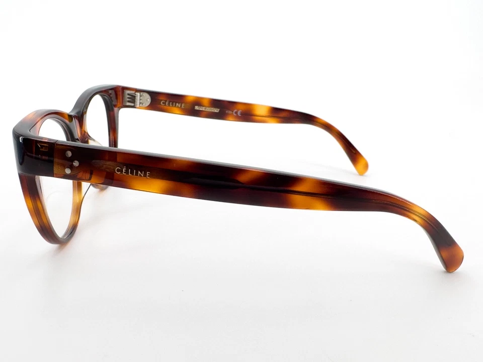 NOS Celine CL 50019I Anteojos MARCOS 054 Marrón Tortuga 50[]16-145 Italia I009 Foto 3 de 4