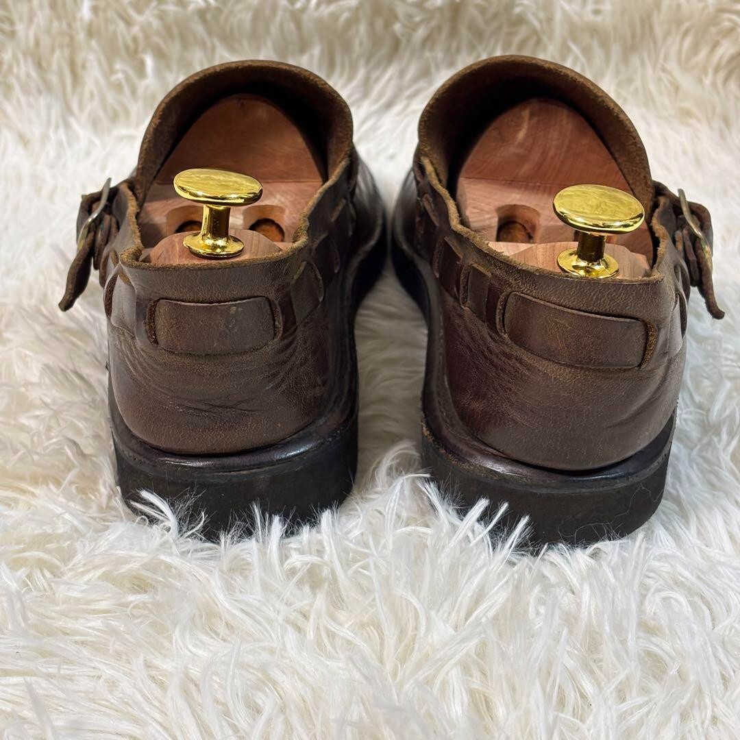【未使用近い✨】AURORA SHOES West Indian 6 1/2c T 型带- 黑色| Aurora Shoe Co.