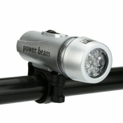 FRONT FAHRRAD LICHT POWER BEAM 5 LED HELL Fahrrad Cycle Mountain Scheinwerfer Taschenlampe