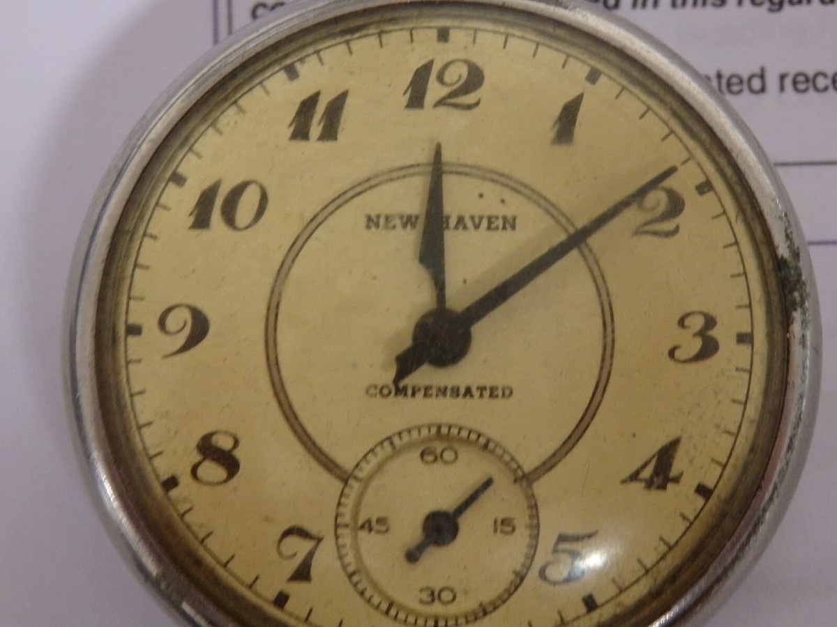 New Haven Compensated Vintage Mechanical Wind Up Pocket Watch | eBay