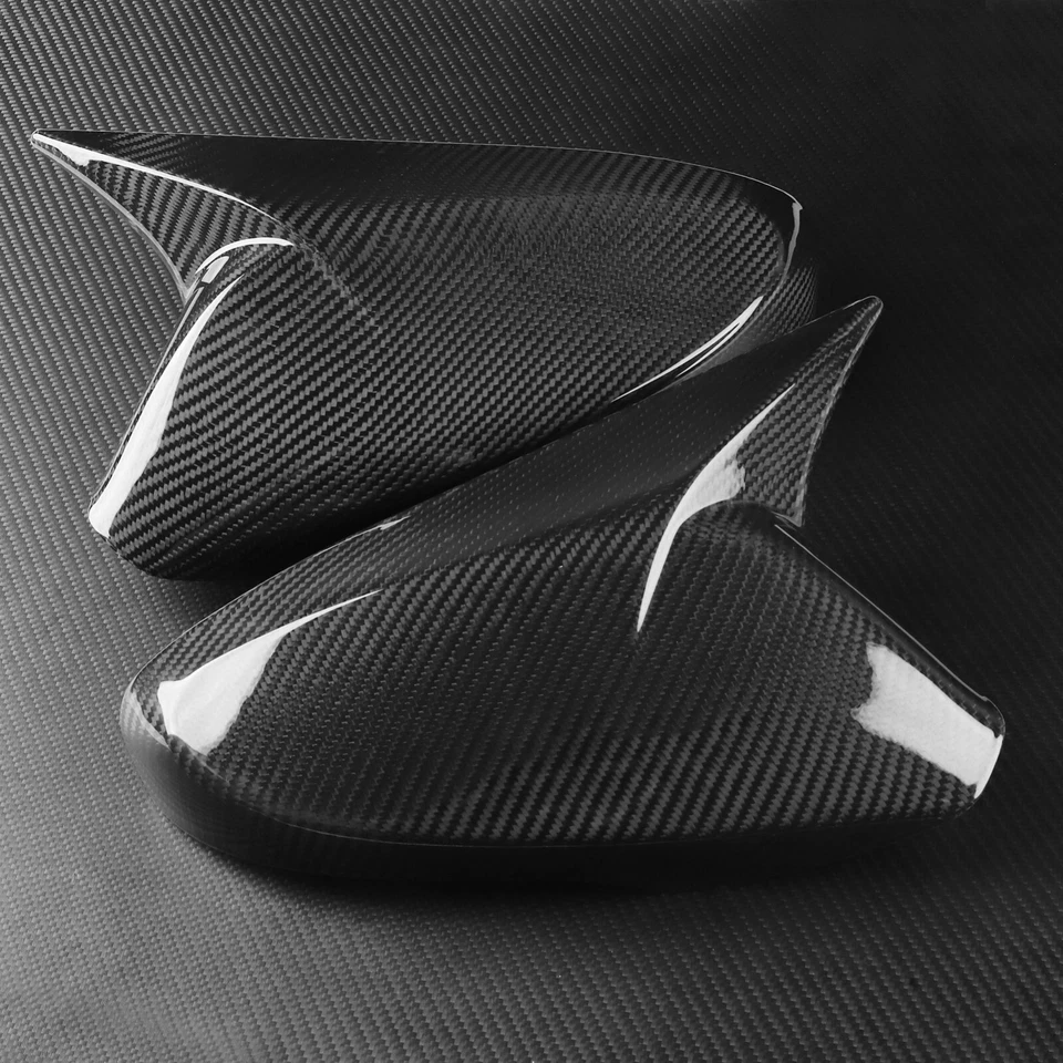 Cubierta de tapa de espejo retrovisor lateral de fibra de carbono seca real para Hyundai Veloster 12-17 Foto 2 de 4