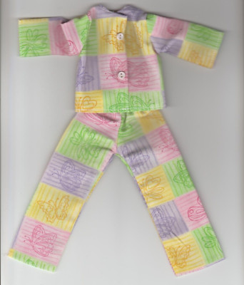 Doll Clothes-Pretty Pastels Print Pajamas fit Barbee/11 1/2 inch-Homemade BP3
