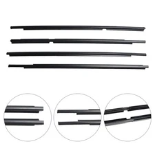 4pcs Outer Door Glass Weatherstrip Moulding For Toyota Yaris Vitz 2005-2010