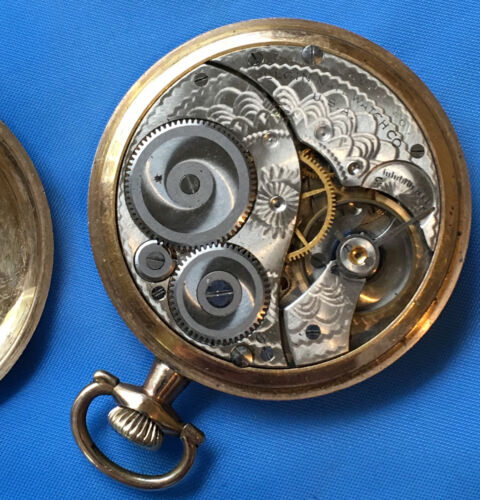 Antique Elgin 1920 Pocket Watch Patriotic Protective Order of Stages 12s Runs - Picture 4 of 9