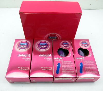 NEW Lot of 4 Durex Play Delight Personal Vibrating Bullet Stimulation Vibrator