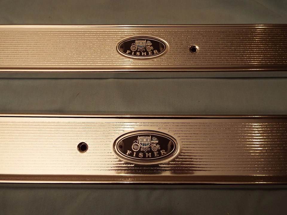 Chevrolet 1961-1962 62-1963 63-64 1964 alfombra nueva umbral puerta placas remachadas, EE. UU. Foto 2 de 2