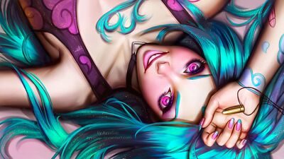 League of Legends ayya saparniyazova jinx video game playmat gaming mat