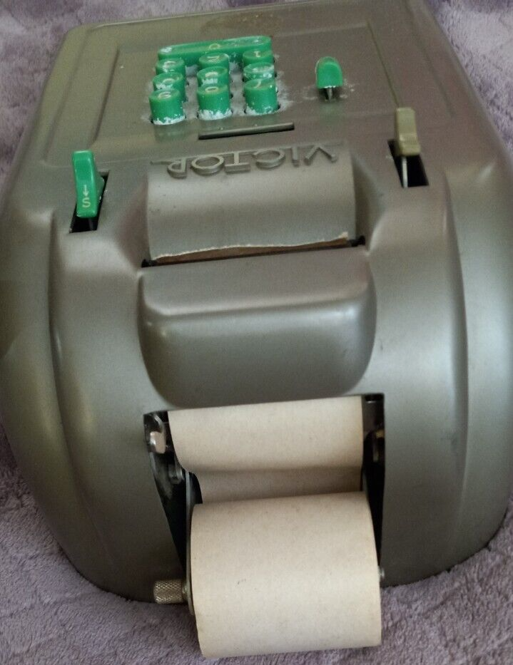 Vintage Victor Mad Men 10 Key Adding Machine Mid Century Office