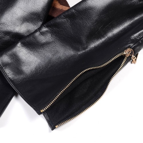 Custom made 30cm to 75cm Long Visible Side Zipper Style Real Sheep Leather Glove - Picture 6 of 8