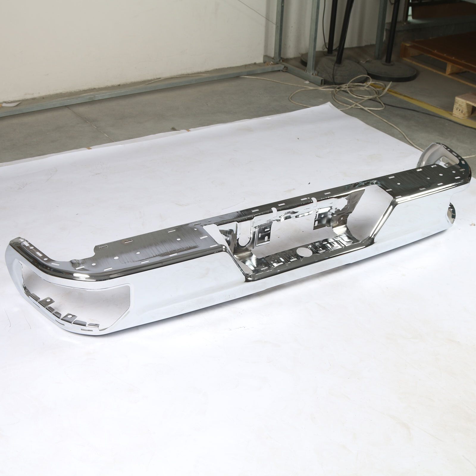 For 2019-2025 Chevy Silverado GMC Sierra Chrome Rear Bumper Face Bar DE-US