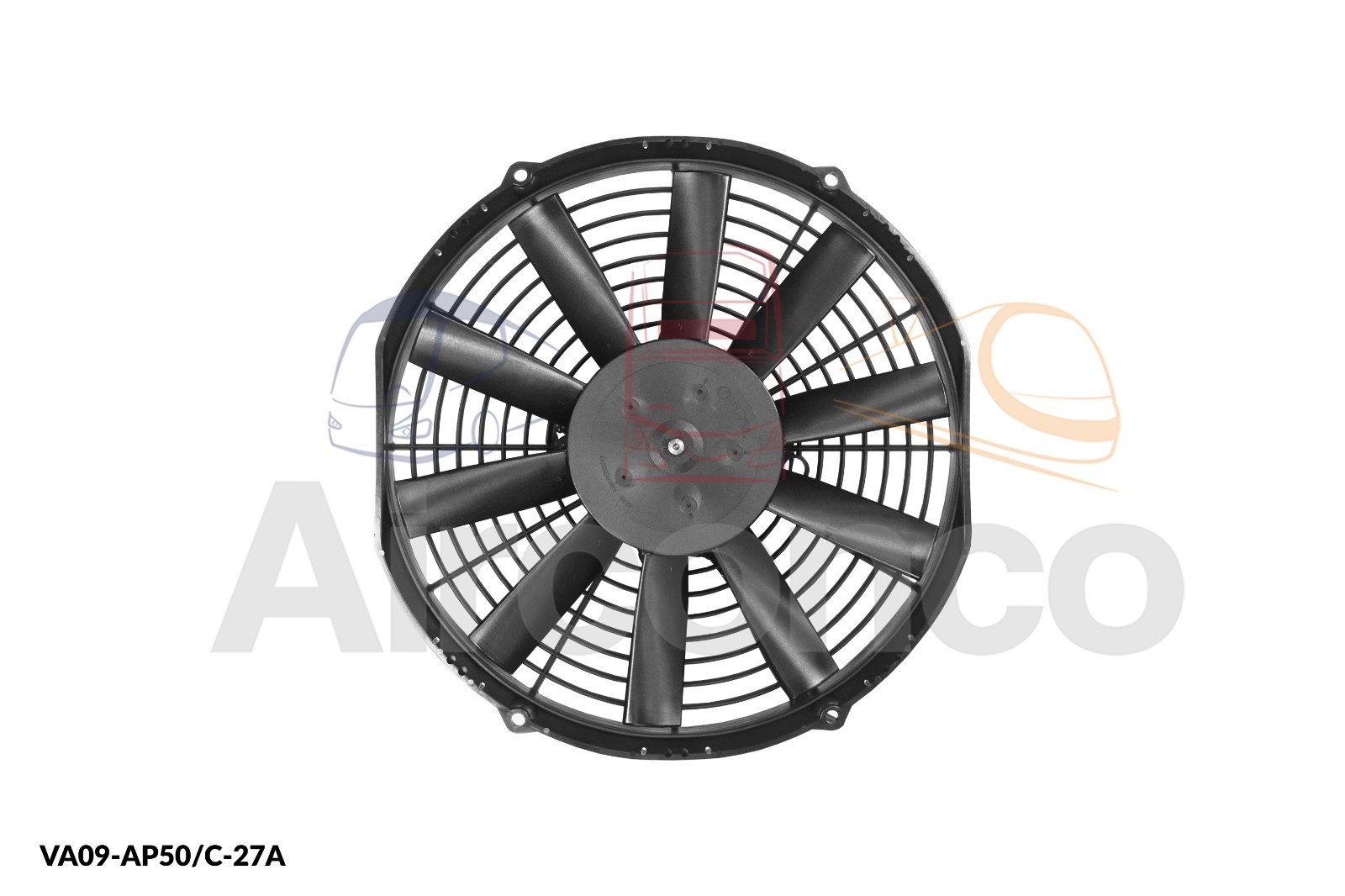 SPAL 844 CFM 11in Low Profile Fan - Pull / Curved (VA09-AP12/C-54A) main image 1