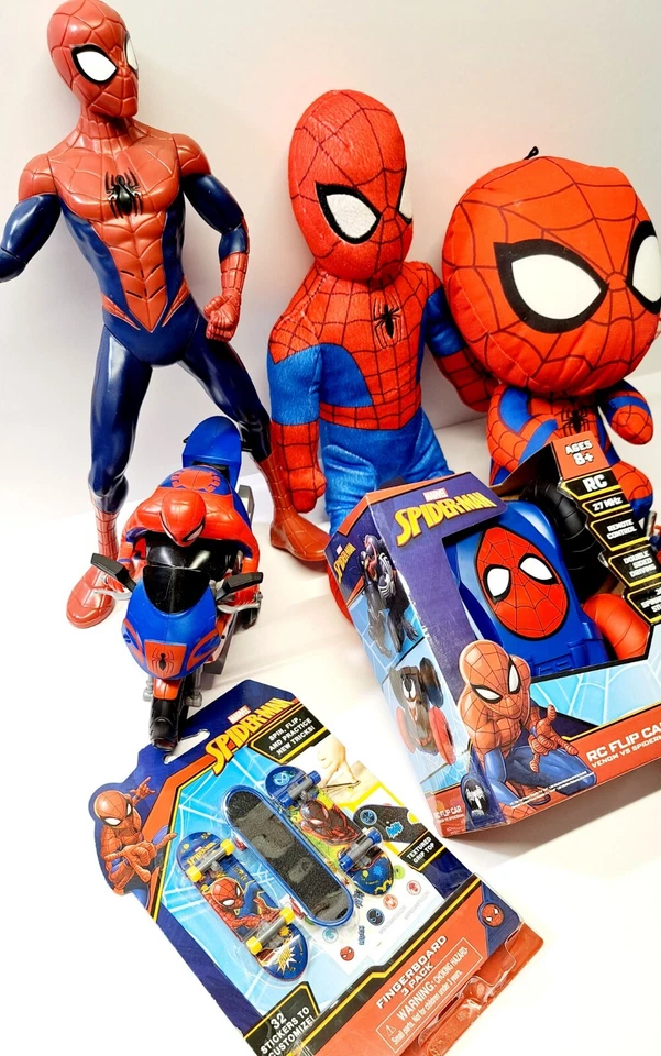 Marvel Spiderman Lote (7) 13" Figura Parlante 2020 Peluche R/C Coche y Moto Foto 2 de 4