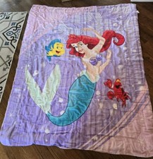 Vintage Disney's The Little Mermaid twin comforter preowned 90s Ariel reversible