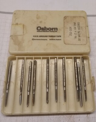 Box mit 10 OSBORN No.2x 64 UNF SPIRAL Punkt Gewindebohrer weiß Assistent HSS GESCHLIFFEN