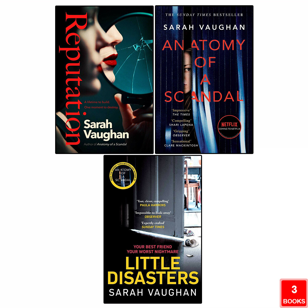 Sarah Vaughan Collection 3 Books Set Reputation, Anatomy Scandal, Little Disaste