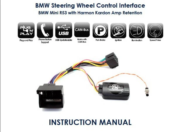 für Mini One Cooper S R53 Harman Kardon Auto Radio Adapter Lenkrad Adapter Kabel - Bild 3 von 4