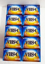 10 TDK VHS-C HG 30 Ultimate Camcorder Video Tapes - Made in Japan