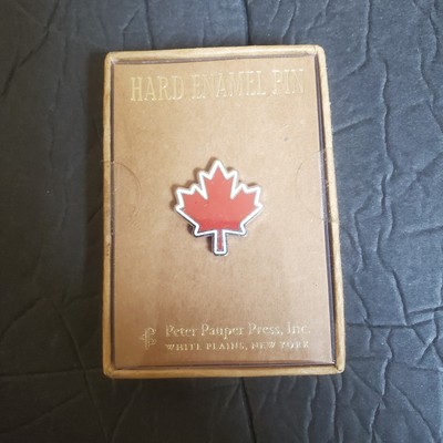 Peter Pauper Press Hard Enamel Pin Red Canada Maple Leaf