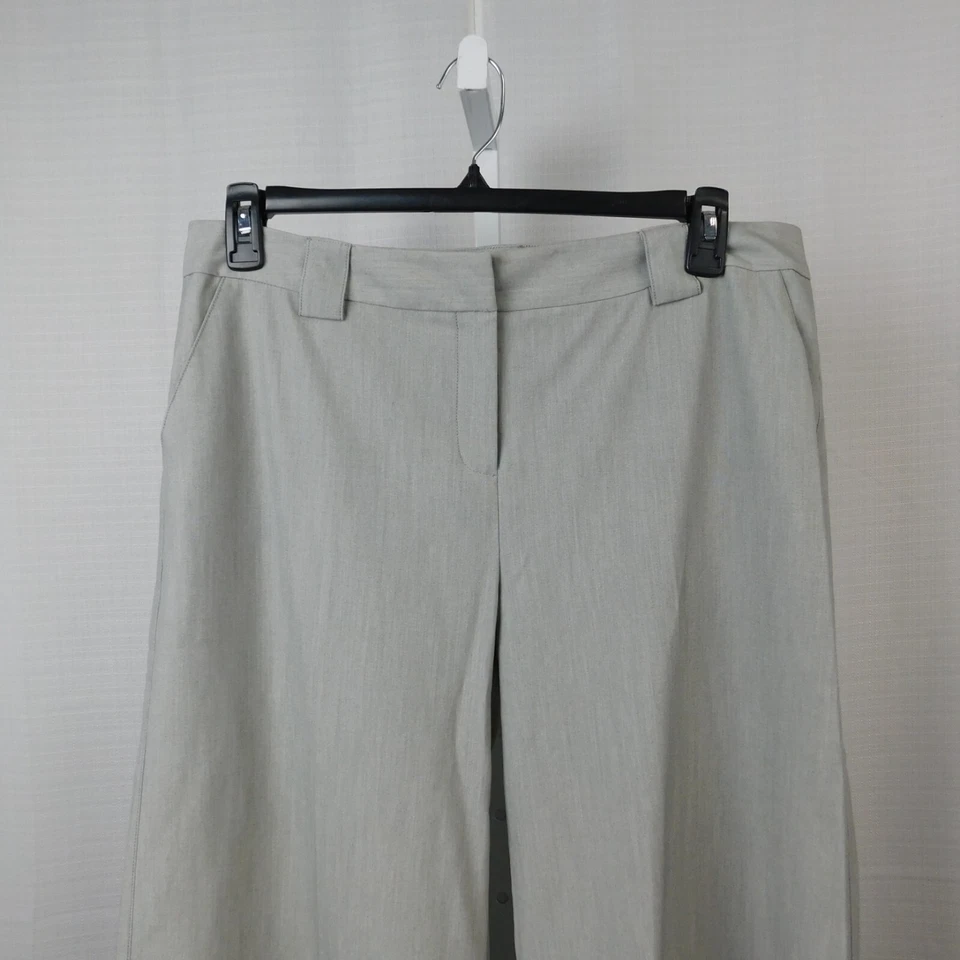 Mac & Jac 宽腿正装裤,带腰带环和斜杠口袋 - 14,灰色 #609 — 第 2/4 张图片