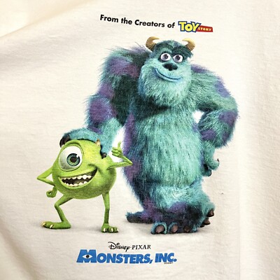 VTG 2001 Disney Pixar Monsters Inc Movie Promo Shirt Employee Long