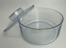 Tupperware Preludio Container Bowl Lid Acrylic Candy Stackable Blue IMPERFECT