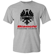 Bianchi Passione Celeste Men's Grey Size S M L XL 2XL 3XL 4XL 5XL