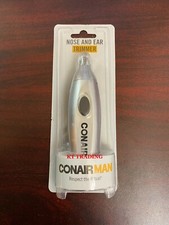 CONAIR MAN Nose Ear Hair Compact BATTERY Rinseable Stainless Steel Blade Trimmer