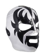 Máscara de Lucha Libre KISS Adulto Luchador (pro-fit) Disfraz - Plateada