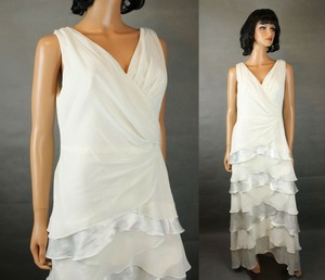 satin and chiffon wedding dress