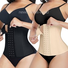 Waist Trainer for Women Latex Corsets Workout Girdle Hourglass Body Shaper Plus