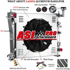 3Row Radiator Shroud Fan Fit 2011-21 Jeep Grand Cherokee Dodge Durango 3.6L 5.7L