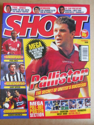 SHOOT Magazin 07.03.1998 Poster Gary Speed & Enrico Chiesa Parma [P66]