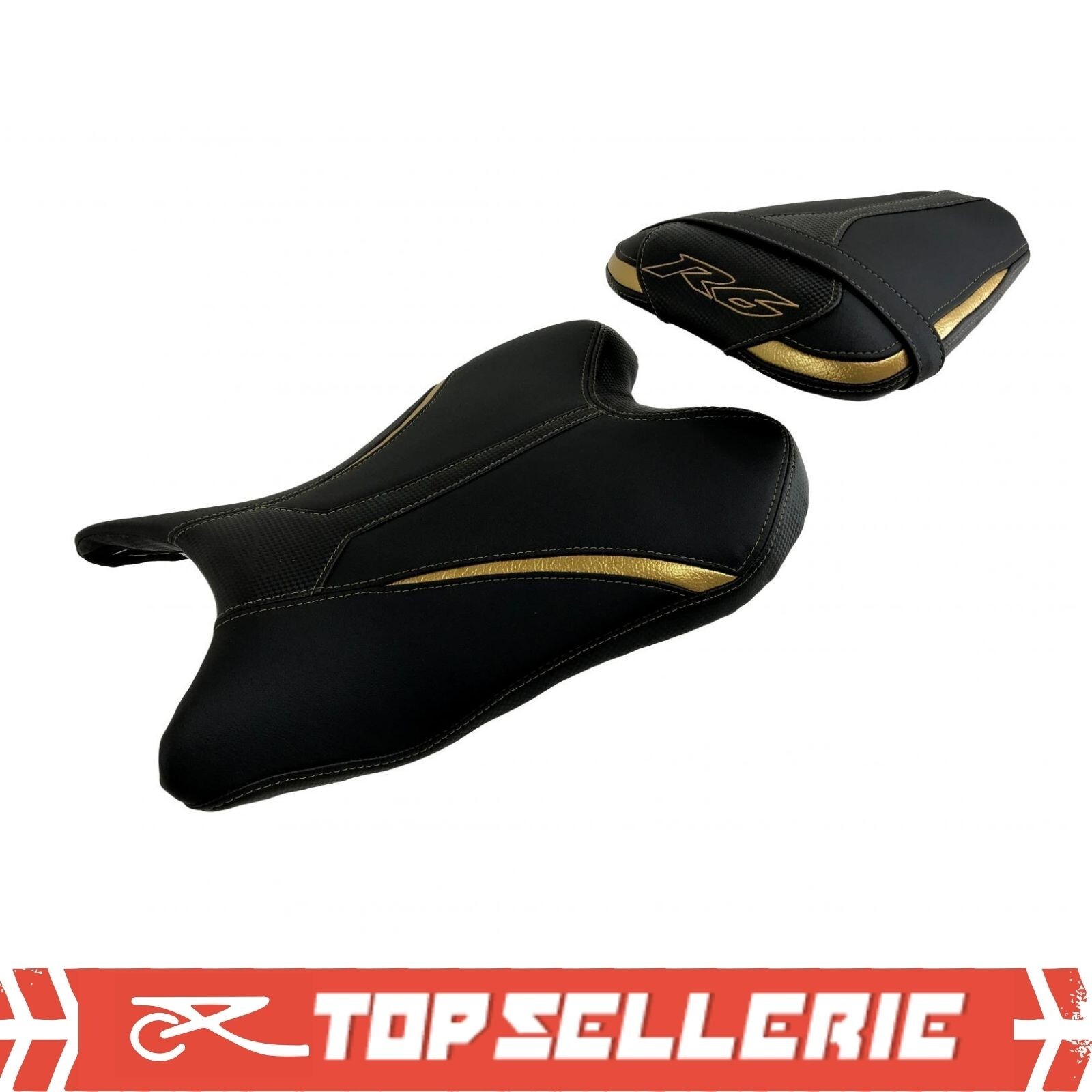 Housse de selle YAMAHA YZF R6 2008-2016 revêtement anti-glisse confort noir