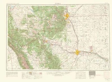Topographical Map - Pueblo Colorado Quad - USGS 1966 - 23 x 31.22